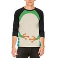 thumbnail image 1 of Halloween Green Tree Frog Costume Mens Raglan T Shirt White-Black X-LG, 1 of 2