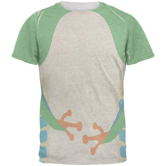 Halloween Green Tree Frog Costume Mens T Shirt Heather White LG
