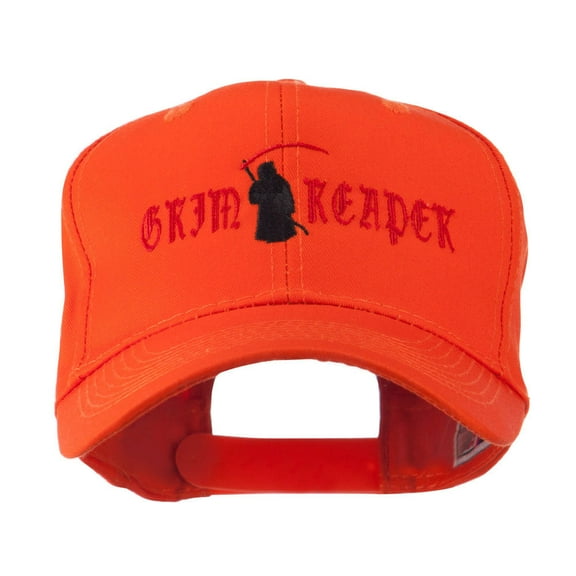 Halloween Grim Reaper Embroidered Cap - Orange OSFM