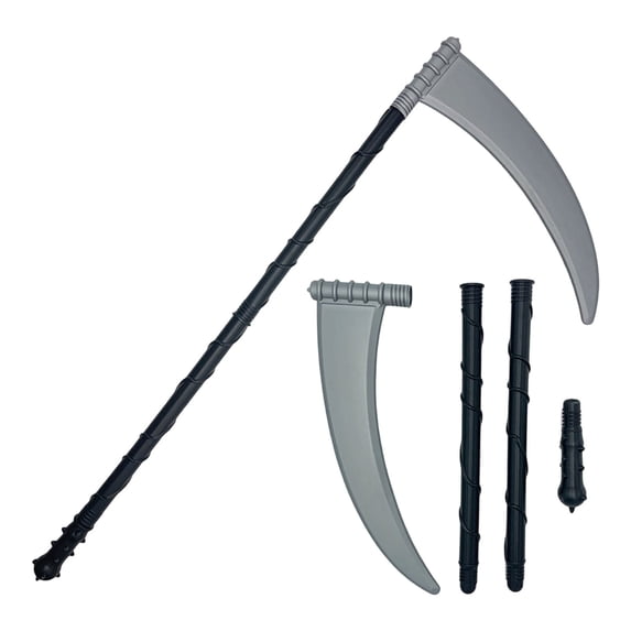 Halloween Grim Reaper Scythe Prop, Detachable Death Scythe Toy, Reaper Accessory for Halloween Cosplay, Fancy Dress, Parade, Theme Party and Haunted House Decoration