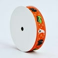 thumbnail image 1 of Halloween Grosgrain Ribbons, 10/25 Yard Happy Halloween Trick or Treat Candy Pumpkin Witch Hat Spider Ghost Pattern Wrapping Ribbons for Halloween Crafts Party Decoration DIY Craft Accessory, 1 of 4
