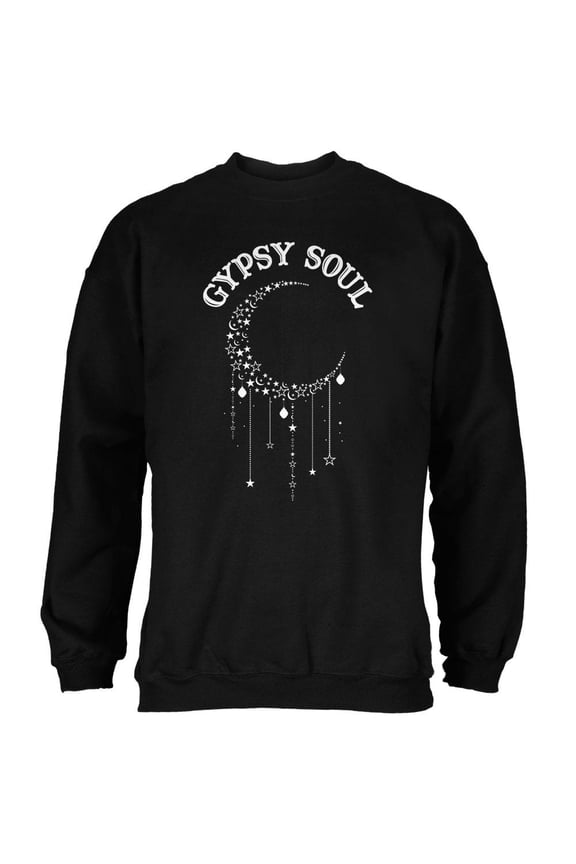 Halloween Gypsy Soul Crescent Moon Mens Sweatshirt Black SM