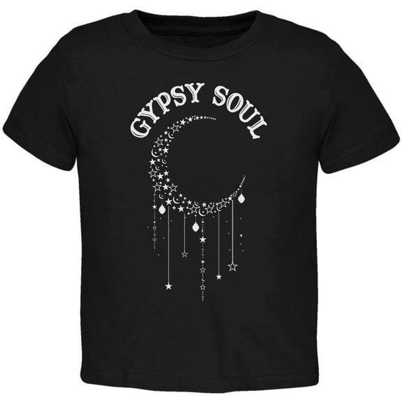 Halloween Gypsy Soul Crescent Moon Toddler T Shirt Black 3T