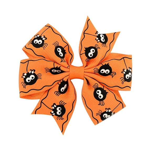 Halloween Hair Bow Clips for Girls Cute Ghost Spider Bow Knot Hair Pins Halloween Cosplay Dress Decoration Barrette
