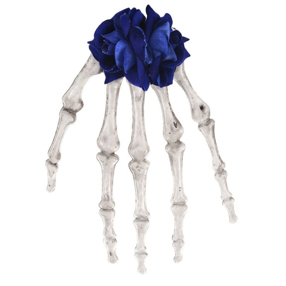 Halloween Hair Clips Punk Dark Style Skull and Rose Hairpin Set Clip Halloween Horror Party Decoration for Women Girls Halloween Hair Accessories Blue