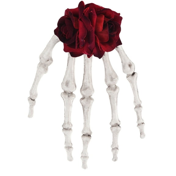 Halloween Hair Clips Punk Dark Style Skull and Rose Hairpin Set Clip Halloween Horror Party Decoration for Women Girls Halloween Hair Accessories Red