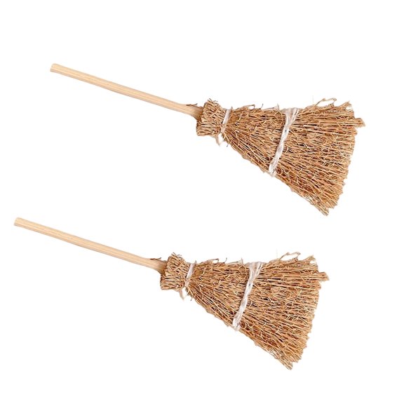 Halloween Hairpins For Women Girls 2PCS Witch Broom Barrettes Acrylic Alloy Hair Clip Party Supplies Themed Accessories