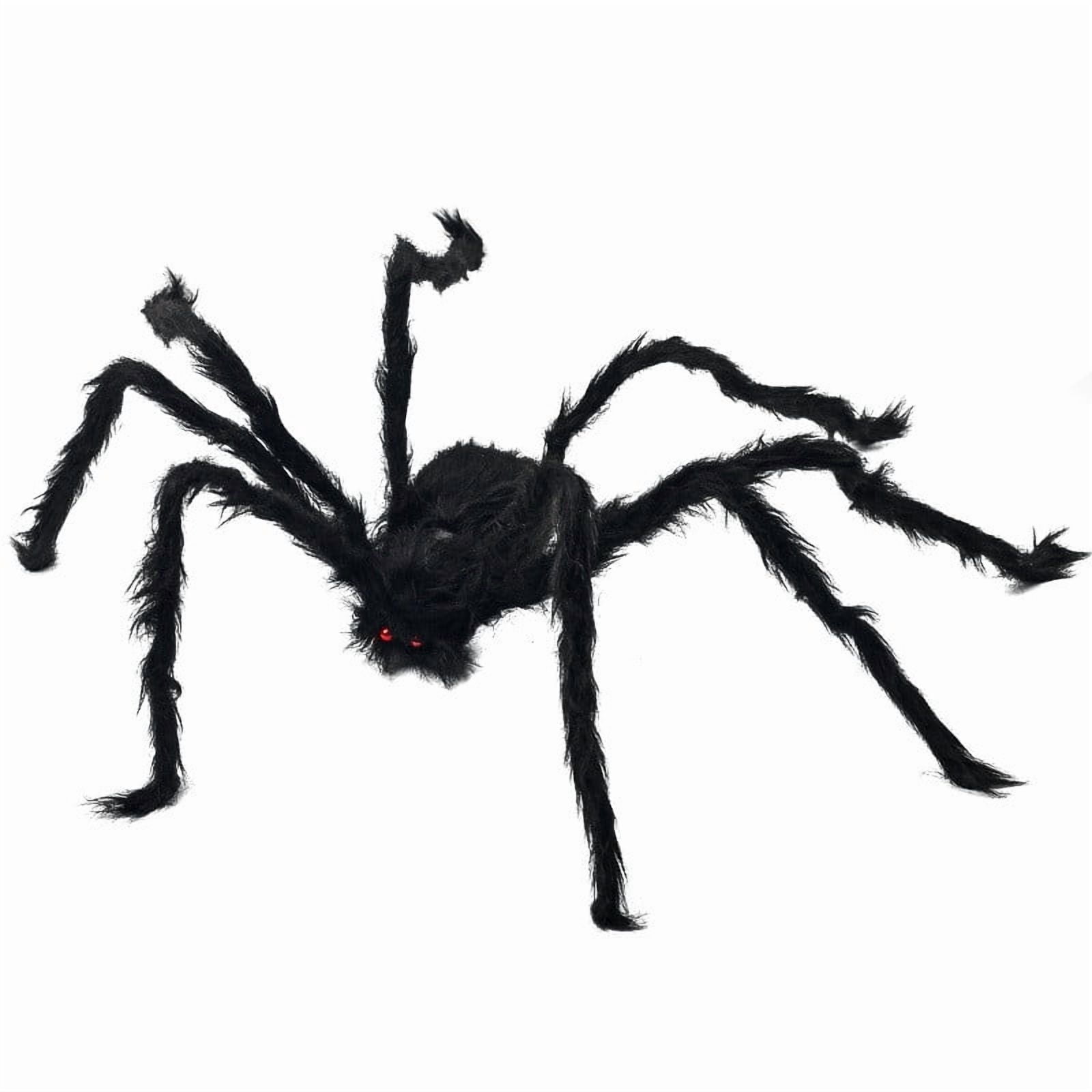 HOMCOM 3.25 Outdoor Halloween Decoration, Light-up Oversized Spider Halloween Prop With Light Up Bendable Legs