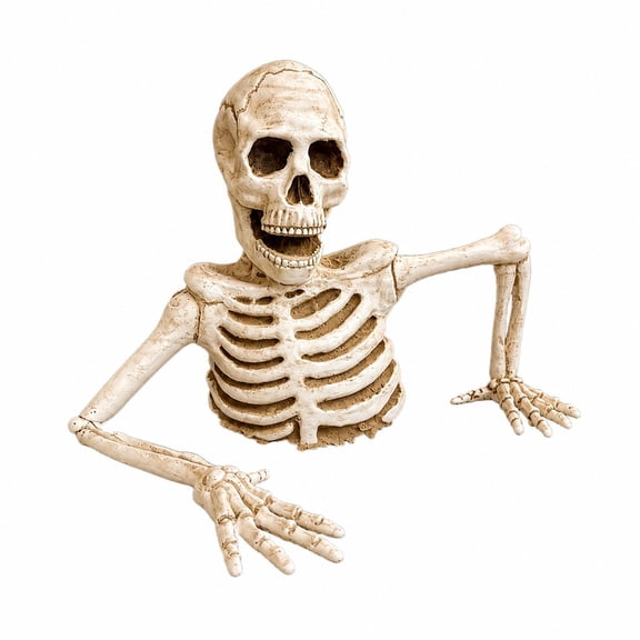 Halloween Half Body Skeleton Lawn Decoration, Skull Ground Breaker Yard Stake for Garden Patio Walkway and Haunted House Decor, 3.15 Inch