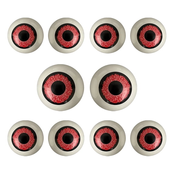 Halloween Half Round Hollow Eyeball Props Set Creepy Fake Eye Props for Prank Decor Craft Display Party Table Scene Use