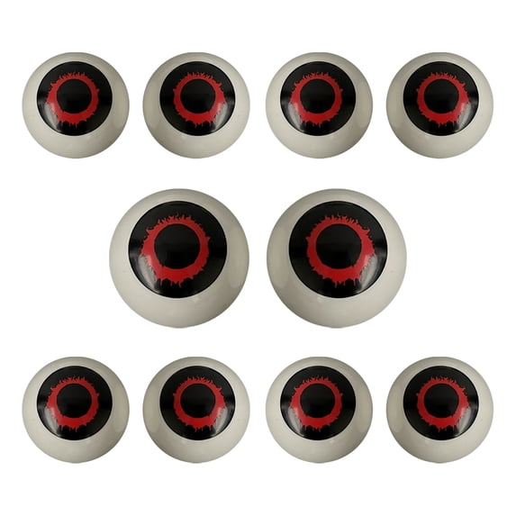 Halloween Half Round Hollow Eyeball Props Set Creepy Fake Eye Props for Prank Decor Craft Display Party Table Scene Use