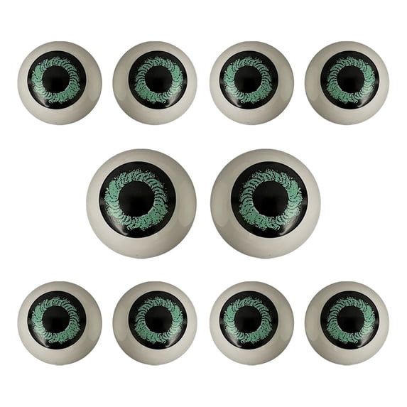 Halloween Half Round Hollow Eyeball Props Set Creepy Fake Eye Props for Prank Decor Craft Display Party Table Scene Use