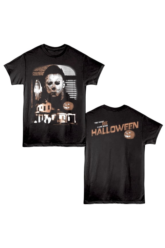 Halloween Half-Tone Hell Men's T Shirt (Black, AdultS)