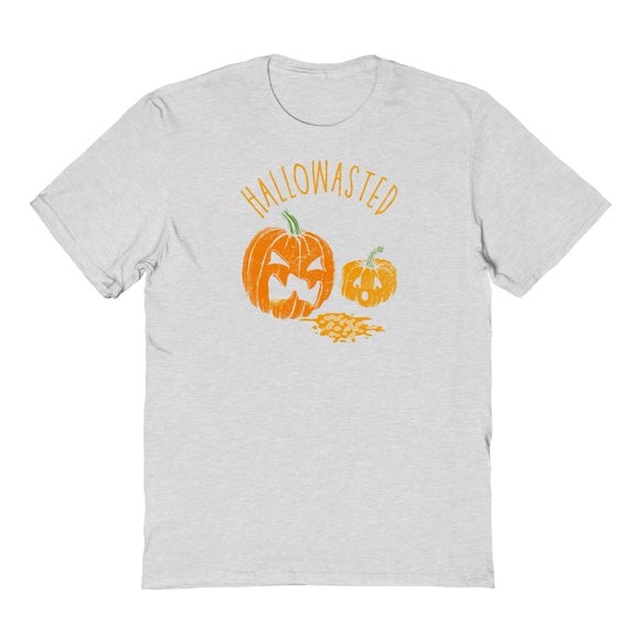 Halloween Hallo Wasted Graphic Ash Grey Men's Cotton T-Shirt
