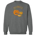 thumbnail image 1 of Halloween Hallo Wasted Graphic Graphite Heather Men's Cotton Pullover Sweatshirt, 1 of 1