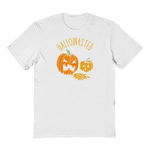Halloween Hallo Wasted Graphic White Men's Cotton T-Shirt