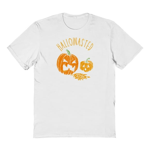 Halloween Hallo Wasted Graphic White Men's Cotton T-Shirt