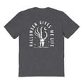 thumbnail image 1 of Halloween Halloween Gives Me Life Graphic Dark Heather Men's Cotton T-Shirt, 1 of 1