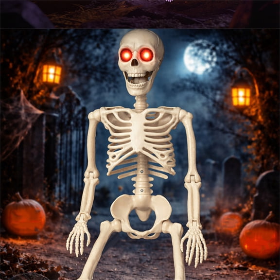 Halloween Halloween Light-up Skeleton Figure 90cm Adjustables Joints Suitable For Venue Setup Decoration