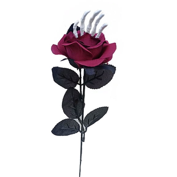 Halloween Hand Bone Rose Flower for Haunted House Halloween Decoration DIY Flower Arrangement Bouquet for Home Bedroom