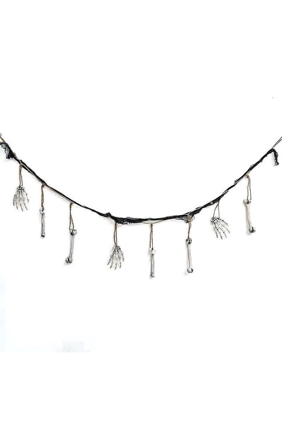 Halloween Hand Bones Skeleton Necklace Spooky Costume Jewelry for Men & Women, Gothic Halloween Party Accessory