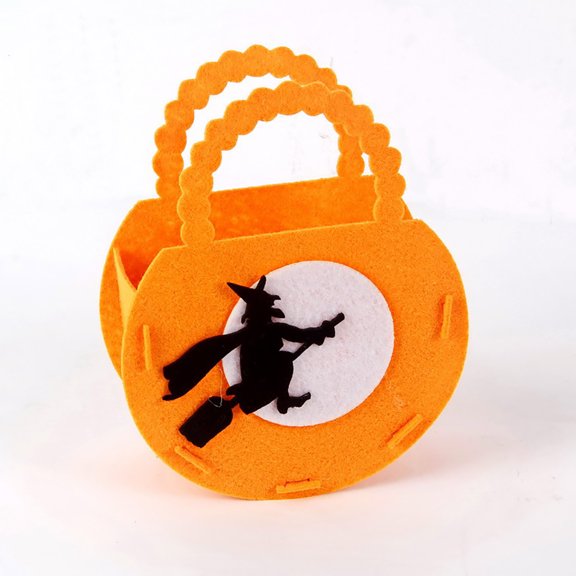 Halloween Handbag Non-Woven Bag Ghost Festival Children'S Creative Gift Bag Candy Bag Witch Three-Dimensional Bag,Halloween Pumpkin Bag Children Tote Bag Gift Bag Non-Woven Fabric Candy Bag