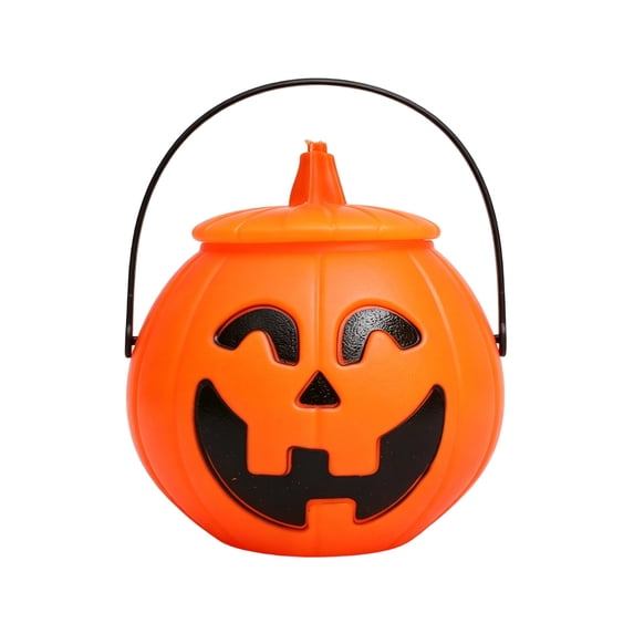 Halloween Handheld Bow Embroidered Pumpkin Basket 7.9 x 5.2 Inch cloth Pumpkin Basket Trick or Treat Buckets Goodie Candy Gift Bags for Halloween Gift Decoration,20cm,B