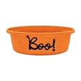 thumbnail image 1 of Halloween Handmade Fabric Basket, 3D Embroidered Boo Letter Desktop Storage Basket for Candy Treat Snack Cosmetics and More, 1 of 6