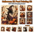 thumbnail image 1 of Halloween Handmade Pearl Painting Kit 7.9x7.9 inch Point Drill & Pearl Art for Beginners Fall Home Decoration Seasonal Party Activity & Handmade Gift by MPOISVA, 1 of 8