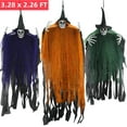 thumbnail image 1 of Halloween Hanging Ghost, 32 x 40 Inch Happiwiz Hanging Halloween Skeleton Ghosts Decorations, Grim Reapers for Best Halloween Outdoor Decorations, Purple, 1 of 12