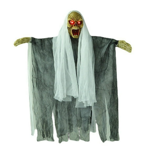Halloween Hanging Ghost Skeleton Flying Ghost Props Motion Activated Halloween Decorations,Voice Control/for Touch Induc
