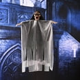thumbnail image 1 of Halloween Hanging Ghost Voice Control Activated with Light & Sound, Motion Sensor Skeleton Horror Decoration for Indoor Outdoor Porch Yard Scary Party Props, 1 of 6