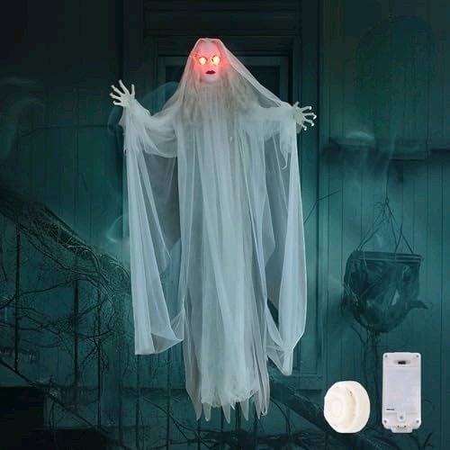 Halloween Hanging Ghosts 6FT White Ghost Ghost for Halloween Outdoor Decorations Front Yard Porch Patio Lawn Garden Trees Party Dcor and HolidayWithout Battery$$Garden & Patio