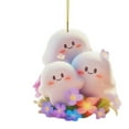 thumbnail image 1 of Halloween Hanging Ghosts Glass Ornaments,Small Ghosts Pendant Tree Decorations,Farmhouse Rustic Glass Ghost Ornaments for Yard Lawn Tree Party Decor, 1 of 4