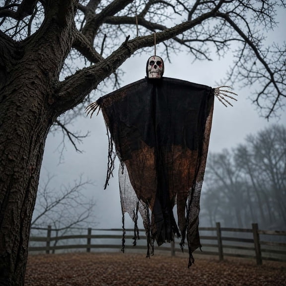 Halloween Hanging Grim Reaper Decoration, Halloween Skeleton Flying Ghost, Halloween Hanging Grim Reaper Skeleton, Swinging Ghost Decoration