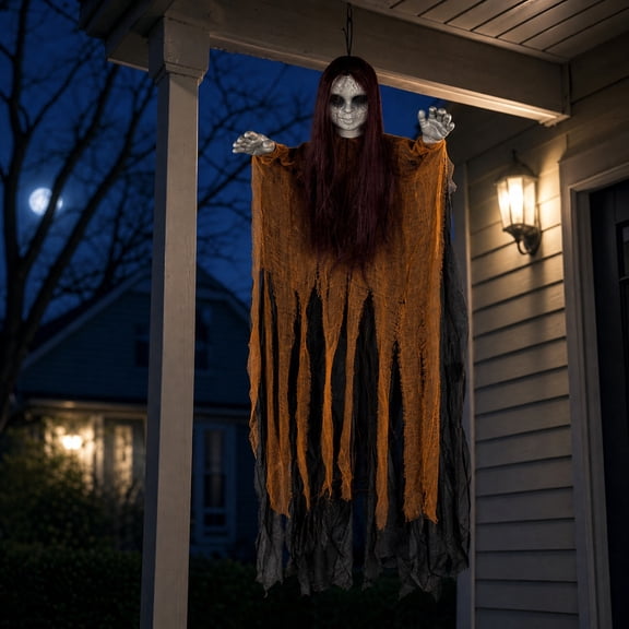 Halloween Hanging Grim Reaper Decorations Outdoor, Halloween Hanging Skeleton Ghosts Scary Decor For Indoor Outdoor Yard Decor Patio Outside Lawn Garden, Haunted House Prop, Party Supplies