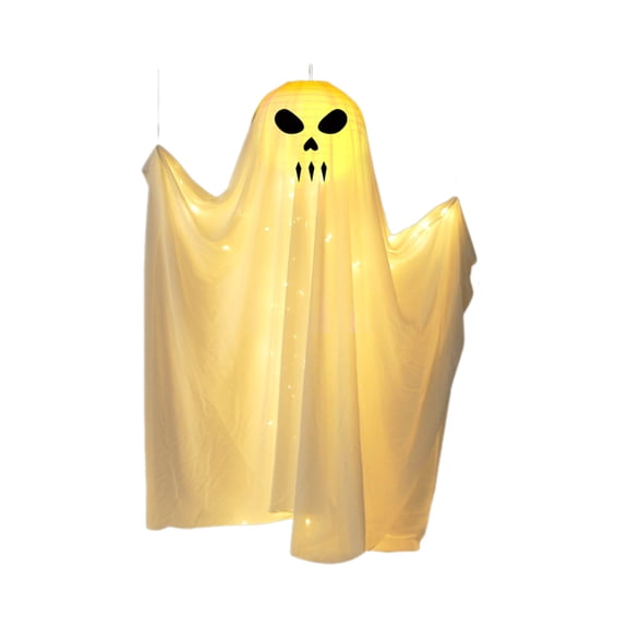 Halloween Hanging Lights Ghost Lights, 38.1 inches LED Halloween Hanging Lantern Lights, Halloween Lights Hanging Ghost Decorations Outdoor Indoor Window Tree Decor