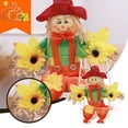 thumbnail image 1 of Halloween Hanging Scarecrow Swing Ornament for Fall Decor, Rustic Wall Decoration Prop, Festive Autumn Seasonal Party for Home Classroom, 1 of 7
