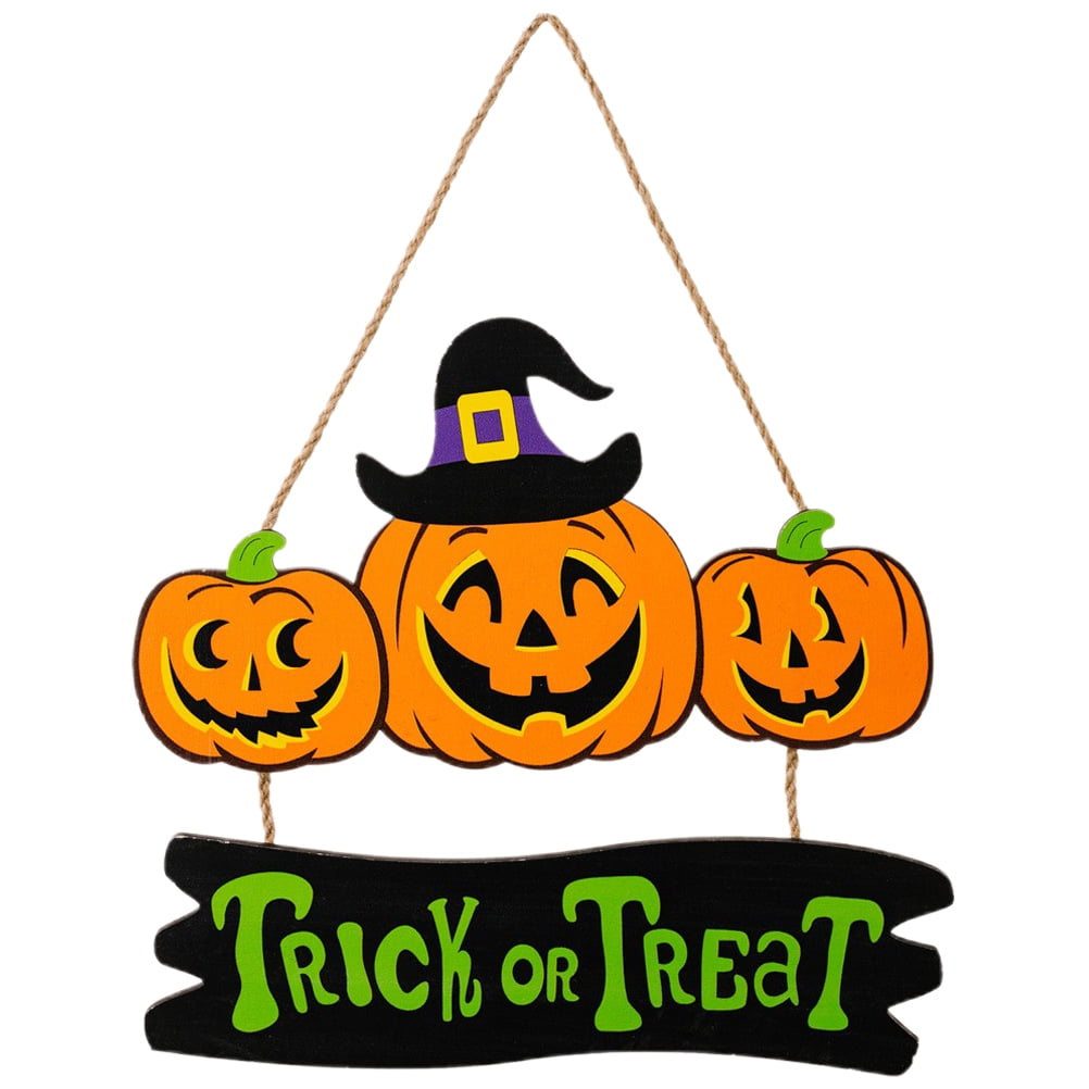 Halloween Hanging Wall Decoration Halloween Themed Sign Wooden