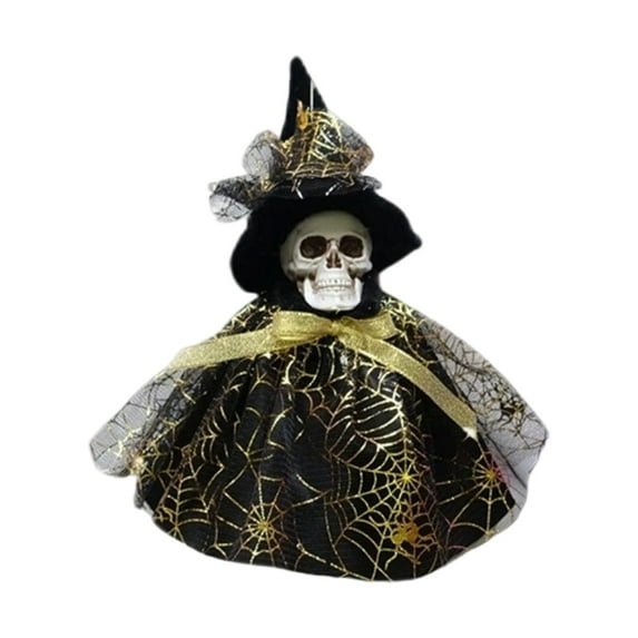 Halloween Hanging Witch Skeleton Ornaments, Halloween Pumpkin Witch Spooky Glitter Halloween Ghosts Hanging Figurines for Halloweenfor Home Decor Tree Ornament Decorations