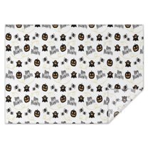 Halloween Happy Halloween Pumpkins and Spiders Rectangle Tablecloth 60"x84",Waterproof Polyester Rectangle Table Cloth, Wipeable Spillproof Polyester Tablecloth for Dining, Camping, Indoor and Outdoor