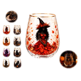 thumbnail image 1 of Halloween Harvest Witch Drinkware 4.2*2.7 Inch, Witchcore Glass, Spooky Season Drinkware, Halloween Gift,Orange Autumn Witch Themed Clear Tumbler Cup, Transparent Gothic Drinkware for Fall Decor, 1 of 6