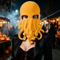 thumbnail image 1 of Halloween Hat Halloween Funny Beanie Warm Winter Cap For Kids Adults Cosplay Party, 1 of 3