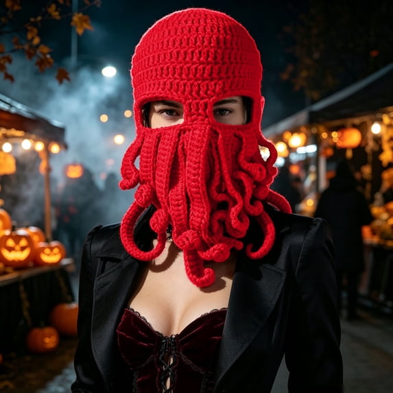 Halloween Hat Halloween Funny Beanie Warm Winter Cap For Kids Adults Cosplay Party