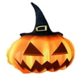 thumbnail image 1 of Halloween Hat Pumpkin Plush Cushion, Soft Decorative Throw Pillow for Couch Bed, Cozy Fall Accent Pillow for Seasonal Home Decor, Orange, 1 of 7