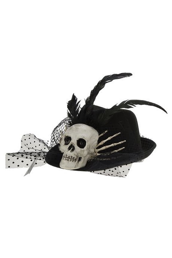 Halloween Hat Skeleton Cowboy Fedora - A