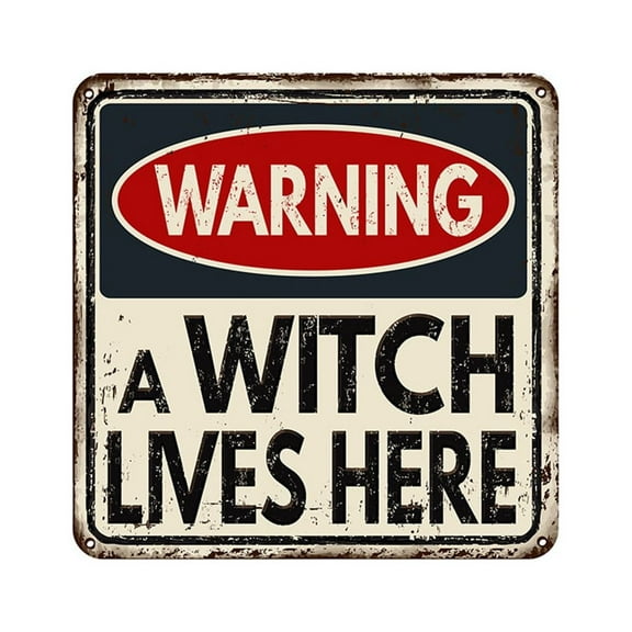 Halloween Haunted House Decorations Stickers, Beware Signs Water-proof Decals Horror Party Witch War-ning Sign Stickers Self adhesive Wall Stickers for Home Wall Indoor Pub Garage Decor