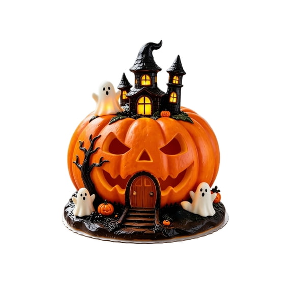Halloween Haunted House Table Decoration Battery Operated Lighted Indoor Decor for Holiday Display