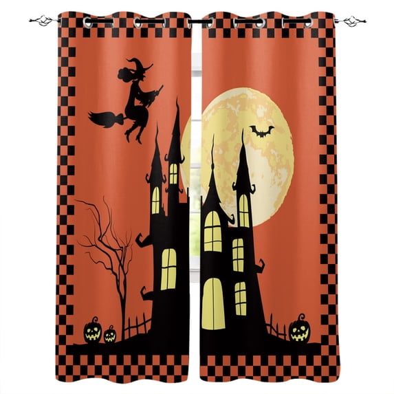Halloween Haunted Mansion Window Treatments Curtains Valance Outdoor Kitchen Drapes Window Treatment Ideas Win