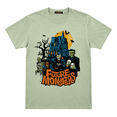 thumbnail image 1 of Halloween Haunted Monster Graphic T-Shirt, Vintage Spooky House Short Sleeve Tee, Retro Horror Character Party Top, 1 of 3